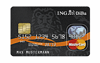 schwarze Kreditkarte VISA MasterCard